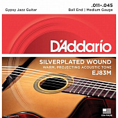 D'Addario EJ83M струны для акустической гитары Selmer (Gypsy guitar), серебро