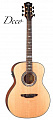 Luna ART Deco электроакустическая гитара, "миниджамбо", цвет натуральный
