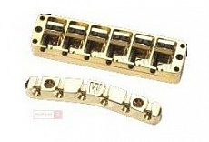 Warwick SP W 30156 6BN G  бридж + струнодержатель для 6-струнного баса, broad-neck, позолоченный