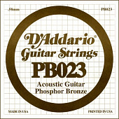 D'Addario PB023 струна для акустической гитары, бронза