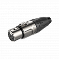 Roxtone RX3FDWP-BG  разъем cannon (XLR) панельный мама 3-х контактный, цвет черный