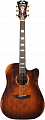 D'Angelico Premier Bowery ANM  электроакустическая гитара, цвет натуральный состаренный