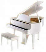 Yamaha C1 PWH рояль, 161 см, цвет белый полированный + банкетка