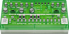 Behringer TD-3-LM аналоговый басовый синтезатор с 16-ступенчатым секвенсором и фильтрами VCO, VCF и VCA, прозрачный зеленый