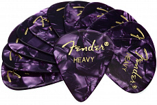 Fender 351 Shape Premium Picks Extra Heavy Purple Moto 12 Count набор медиаторов, 12 шт, цвет фиолетовый перламутровый