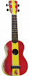WIKI UK/ESP гитара укулеле сопрано, рисунок "испанский флаг", чехол в комплекте