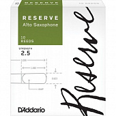 D'Addario DJR1025  трости для альт-саксофона, Reserve (2 1/2), 10 шт. В пачке