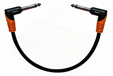 Bespeco SLPP015x3 инструментальный патч-кабель, Jack-M 90°-Jack-M 90°, 0.15 метров