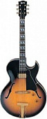 Burny RFA75 BS  электрогитара концепт Gibson® ES®-165 Herb Ellis с кейсом, цвет коричневый санбёрст