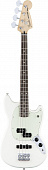 Fender Mustang Bass PJ PF OWT бас-гитара, цвет олимпик уайт