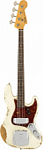 Fender 1961 Jazz Bass® Heavy Relic®, Rosewood Fingerboard, Aged Olympic White бас-гитара 4-струнная, цвет винтажный белый