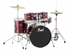 Pearl RS505C/ C91  ударная установка из 5-ти барабанов, цвет красный, стойки и тарелки в комплекте