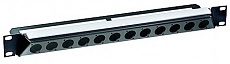 Neutrik NZP1RU-12 рэковая панель высотой 1U для установки 12 разъемов D-типа