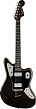 Fender 60th Ultra Luxe Jaguar EB TXT  электрогитара, цвет черный, кейс в комплекте
