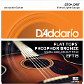 D'Addario EFT-15 комплект струн для акустической гитары, фосфор-бронза