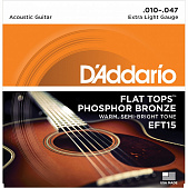 D'Addario EFT-15 комплект струн для акустической гитары, фосфор-бронза