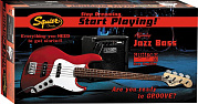 Fender SQUIER AFFINITY J-BASS&RUMBLE 15 AMP - METALLIC RED набор бас-гитара Affinity J-Bass®, цвет красный, корпус агатис, гриф клен, профиль С, накладка палисандр, 21 лад медиум джамбо, фурнитура хром усилитель Rumble™ 15 Amp, тюнер, кабель, наушники,...