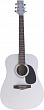 Martinez FAW-702/WH акустическая гитара, цвет белый.