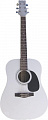 Martinez FAW-702/WH акустическая гитара, цвет белый.