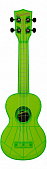 Waterman by Kala KA-SWF-GN Fluorescent Green, Soprano Ukulele укулеле сопрано, цвет флуоресцентный зелёный