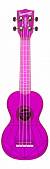 Waterman by Kala KA-SWF-PL Fluorescent Grape Soprano Ukulele укулеле сопрано, цвет флуоресцентный фиолетовый