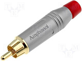 Amphenol ACPR-SRD разъем RCA, цвет серый, с красным кольцом