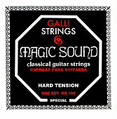 GalliStrings MS100 Magic Sound Rectified Nylon Treble Strings Hard Tension струны для классической гитары сильного натяжения, .028-.045