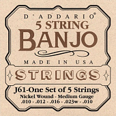 D'Addario J61 комплект струн для банджо