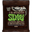 Ernie Ball 2153 Slinky Acoustic струны для 12-струнной акустической гитары, фосфор/бронза 9-46