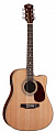 Luna AM D100 электроакустическая гитара, цвет натуральный