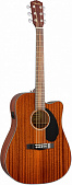Fender CD-60SCE ALL MAH электроакустическая гитара, красное дерево, массив, цвет натуральный