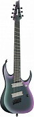 Ibanez RGD71ALMS-BAM Axion Label RGD 7-String Multi Scale электрогитара 7-струнная, цвет матовый черный / фиолетовый, зеленый отлив