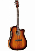 Tanglewood TW5 E KOA  электроакустичкская гитара Dreadnought с вырезом, цвет натуральный коа санберст