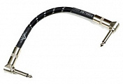Fender 6'' Patch Cables Black коммутационный кабель, 0.15 м, цвет чёрный
