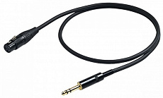 Proel CHL210LU5 микрофонный кабель джек 6.3 стерео  <-> XLR F("мама"), длина 5 метров