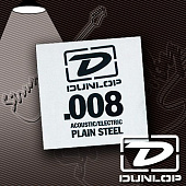 Dunlop Acoustic/ Electric Plain Steel DPS08  струна для акустической и электрогитары, сталь, 0.008