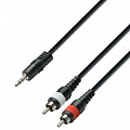 Adam Hall K3YWCC0100  кабель MiniJack stereo - 2 x RCA, литые разъемы