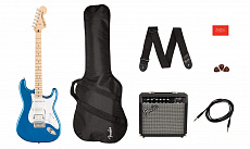 Fender Squier Affinity Stratocaster HSS Pack MN LPB комплект с комбоусилителем, чехлом и аксессуарами