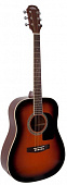 Aria AD-18 BS гитара акустическая, цвет коричневый санбёрст