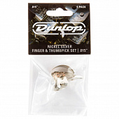 Dunlop 33P015 Nickel Silver Fingerpick 5Pack  когти, толщина 0.15 мм, 5 шт.