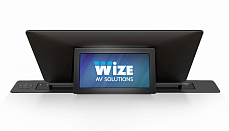 Wize Pro WR-17BRS Touch моторизированный выдвижной монитор Brio Sign Wize 17.3" c доп.7"монитором с задней стороны, наклон 0-30°,толщина корпуса 9мм,габаритные/установочные размеры 570х97х4/555х87мм, центральное/дистанц. управление, Full HD,черны