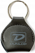 Dunlop Picker's Pouch 5201SI  чехол-брелок для медиаторов, серый логотип, кожа, черный