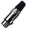 Inline XLR-FS разъем XLR-F, 3 пин, колпачок металлический, для кабеля D7 мм (SVP556S-M-3)