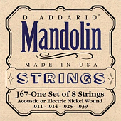 D'Addario J67 комплект струн для мандолины, никель