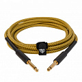 Rockdale Wild EY5 инструментальный (гитарный) кабель, материал твид, цвет желтый, 5 метров