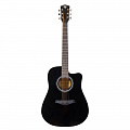 Rockdale Aurora D5 Gloss C BK акустическая гитара дредноут с вырезом, цвет черный