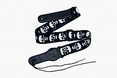 Bosstone GS-303BS ремень для гитары, тканевый с рисунком черепа, черный