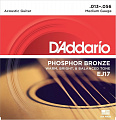 D'Addario EJ-17 комплект струн для акустической гитары, фосфор/бронза, среднее натяжение
