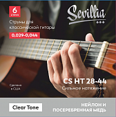 Sevillia 500 комплектов Clear Tone CS HT28-44  из 6-ти струн для классической гитары без упаковки