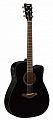 Yamaha FGX800C Black электроакустическая гитара с вырезом, цвет черный